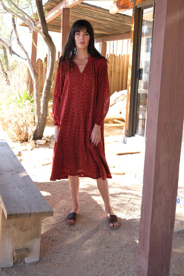 Buy Ruby Red Oversized Summer Dress for Women