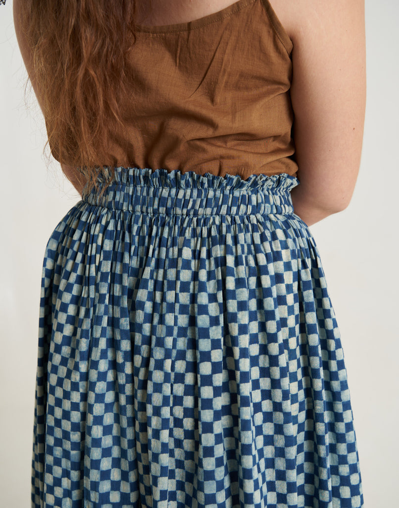 Block printed indigo skirt, fall dresses for women, fall women's dresses, fall women's dress, fall dresses women