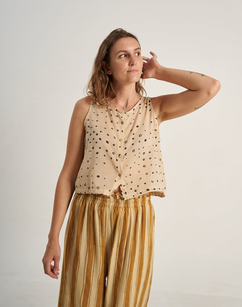 Buy Summer Sleeveless Cribble Delight Top Online for Women