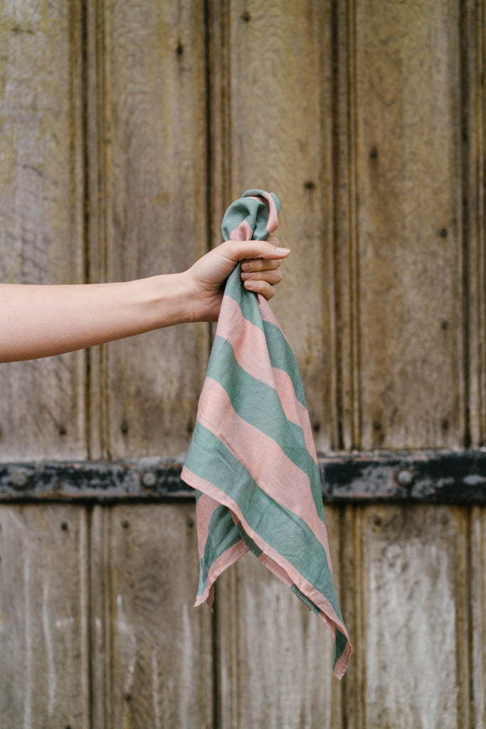 Candy striped cotton bandana, sustainable women's clothing, sustainable women's fashion, organic clothing, organic cotton ladies clothing, cotton com clothing, cotton dress clothes, organic women's clothing, women's cotton clothing brands, minimal clothing brands, minimalist clothing shop