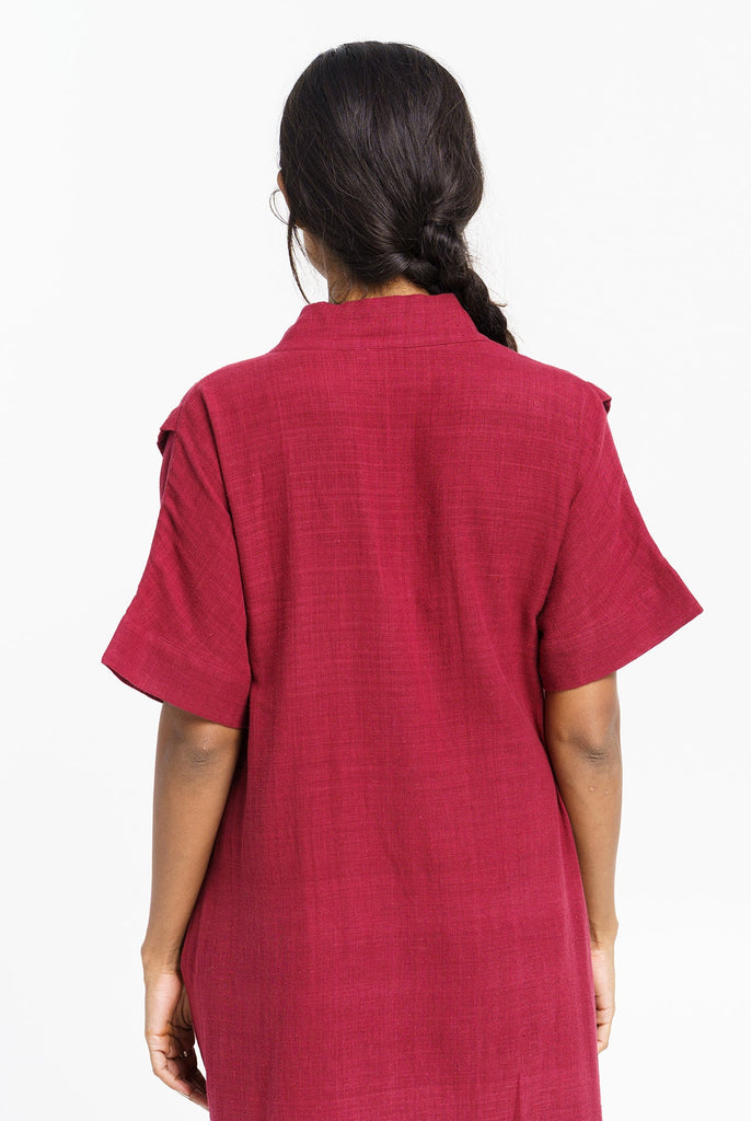 Deep wine organic cotton long dress, fashion brands that are sustainable, most sustainable clothing brands, organic cotton clothes online shop, organic cotton clothing, buy cotton clothes online, cotton all clothing store, cotton clothing for women, women's cotton clothing store, modern minimalist clothing, black minimalist clothing