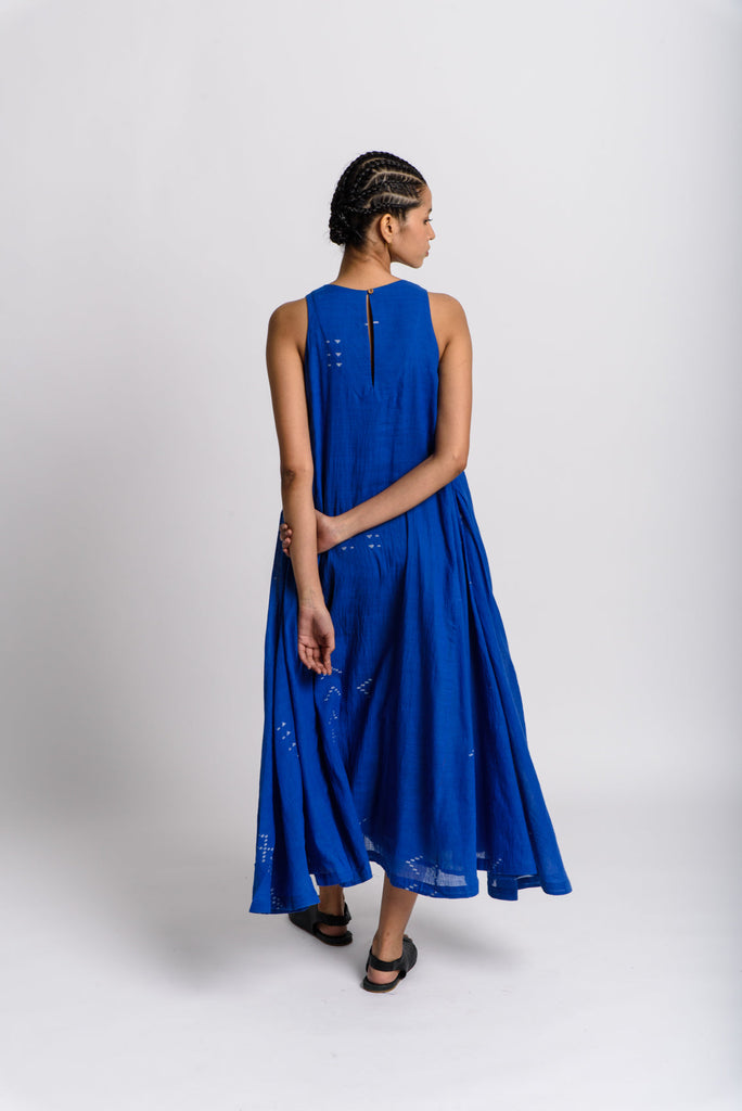 Cobalt holiday dress, sustainable women's clothing, sustainable women's fashion, cotton com clothing, cotton dress clothes, organic womens clothing, women's cotton clothing brands, organic clothing, organic cotton ladies clothing, minimal clothing brands, minimalist clothing shop