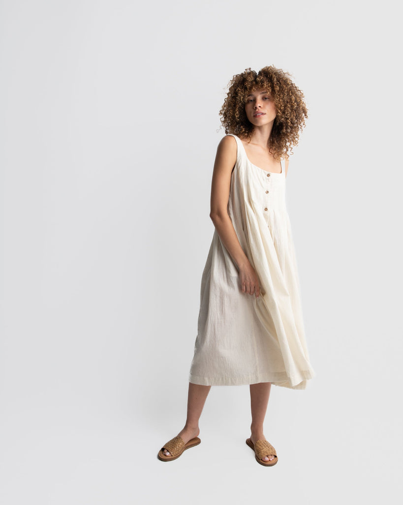 Romantic White Midi Dress, high quality ethical clothing, list of sustainable brands, best organic and sustainable clothing brands, certified organic clothing, best organic clothing, cotton clothing brands, eco friendly women's clothing, ethical women's clothing, minimal shop online, minimalism brand